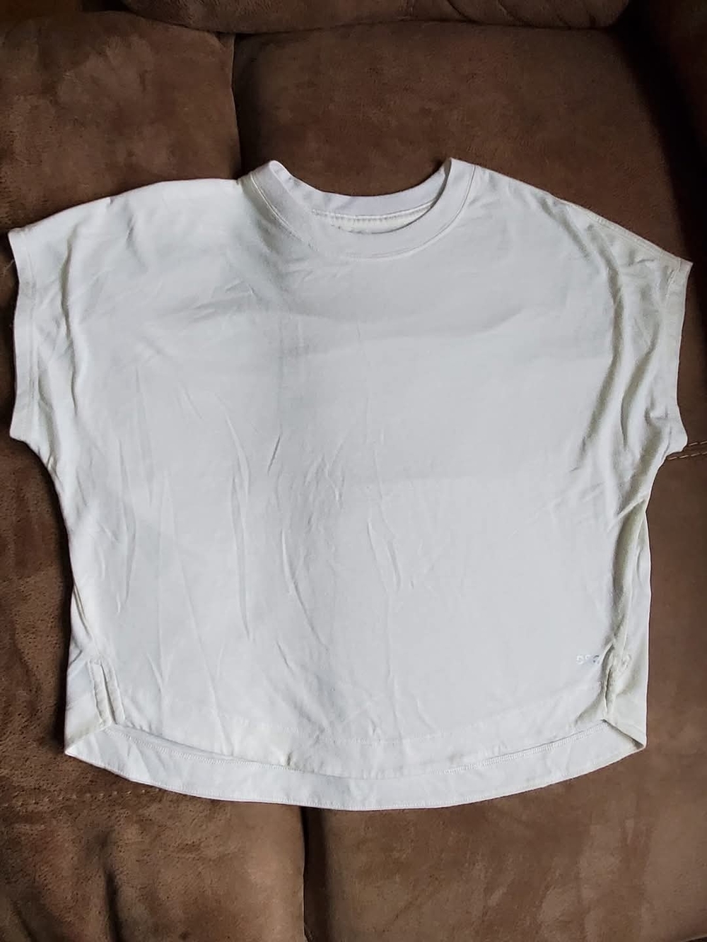 DSG White Boxy Crewneck Short Sleeve Tee